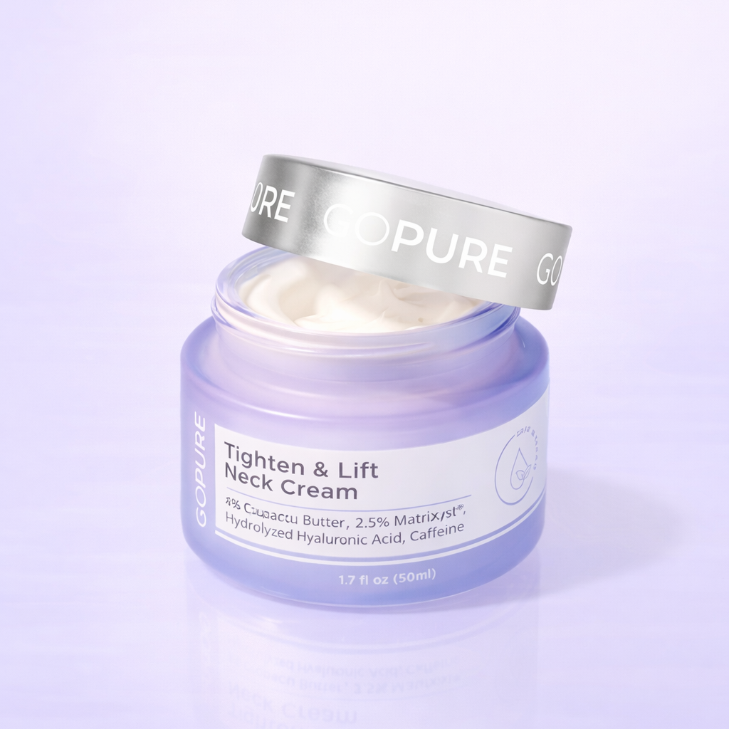 GoPure Crema para apretar y levantar el cuello, clínicamente probada